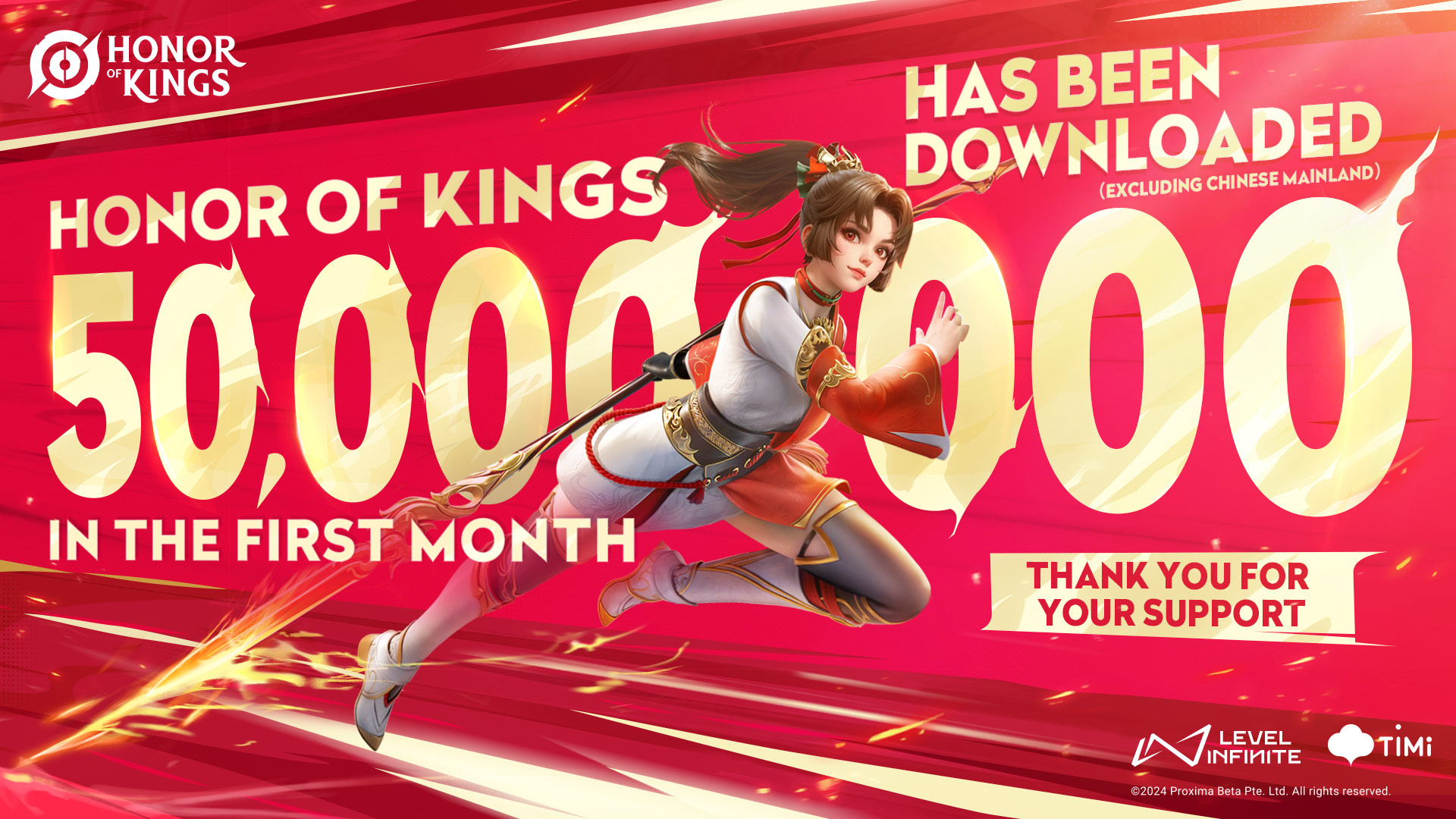 Servidor de Honor of Kings atinge 50 milhões de downloads